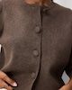 image 2 of F&F Button Up Boxy Cardigan in Chocolate