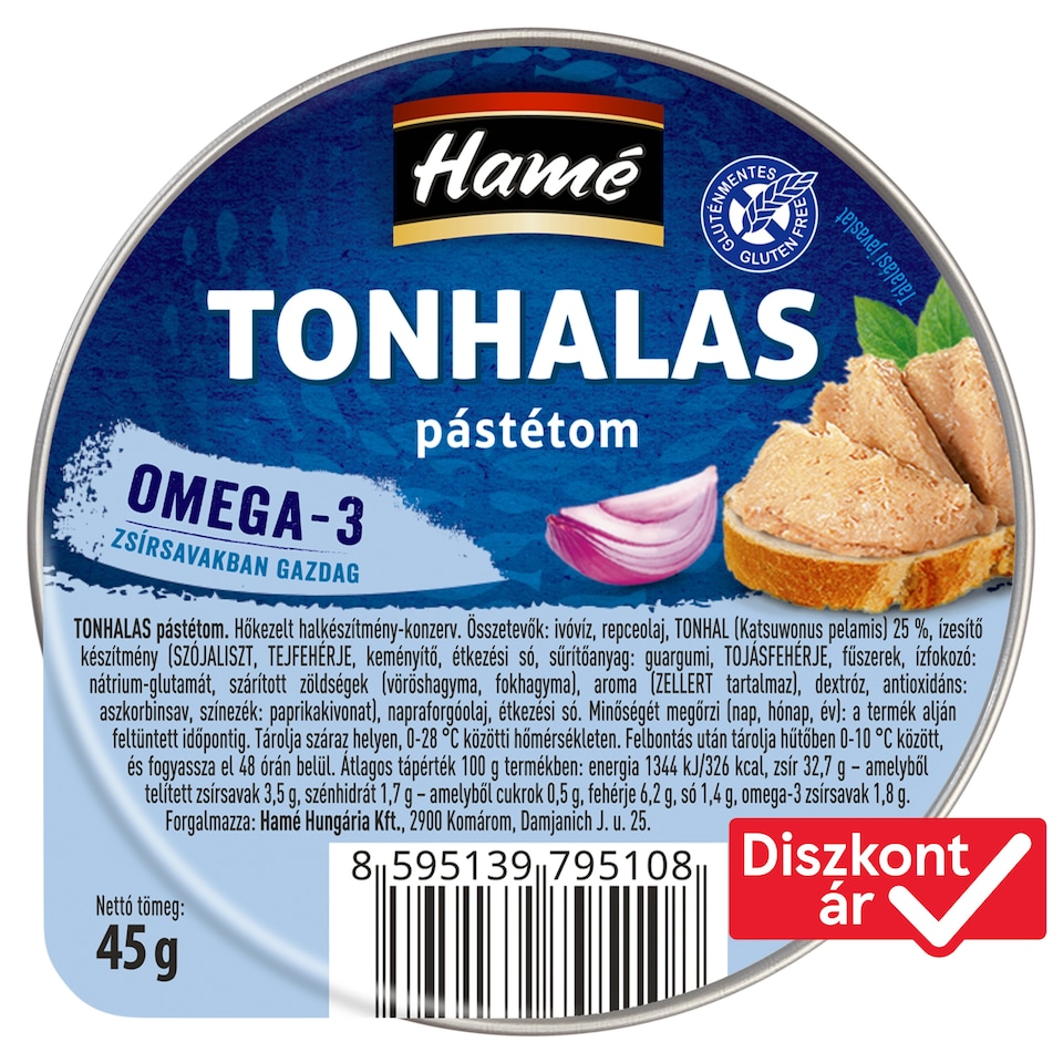 Hamé tonhalas pástétom 45 g