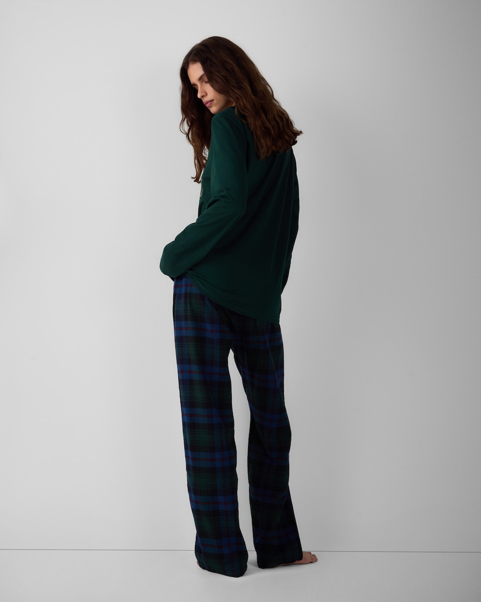 image 1 of The Traitors Pure Cotton Matching Family Pyjama Set in Green