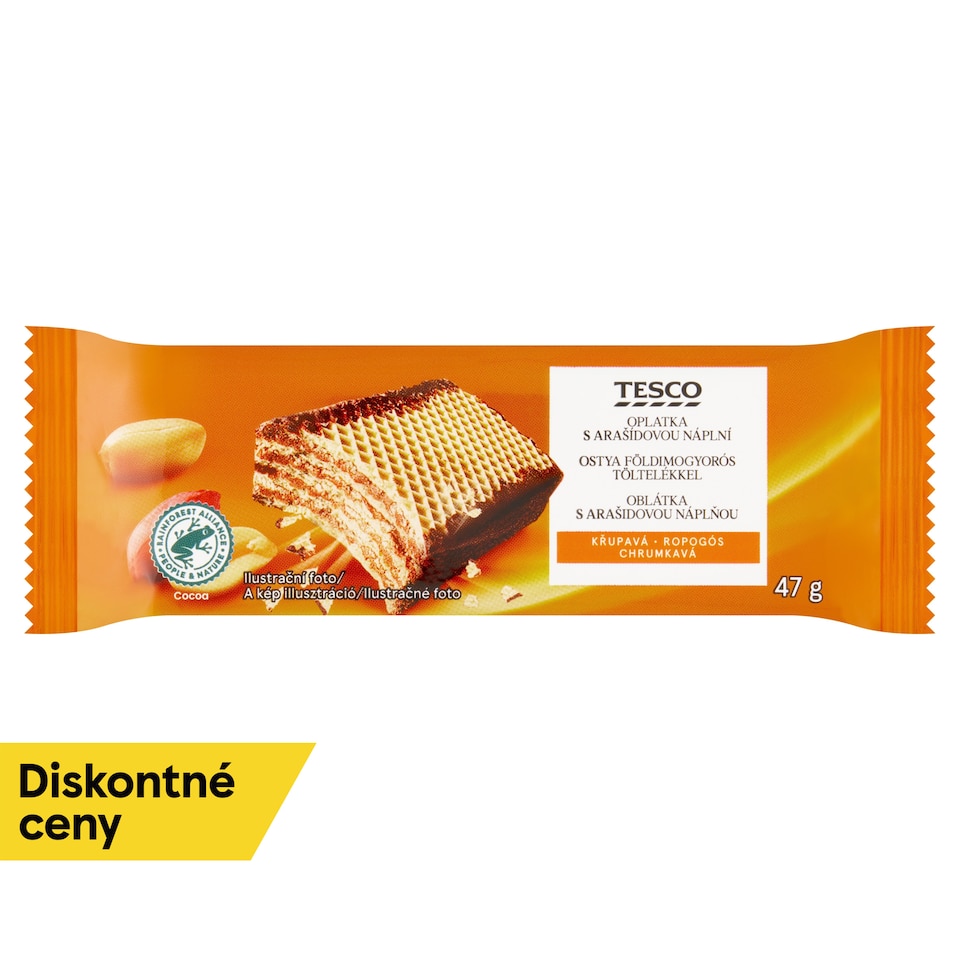Tesco Oblátka s arašidovou náplňou 47 g