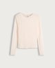 image 5 of F&F Textured Patterned Long Sleeved Top with Cotton in Cream