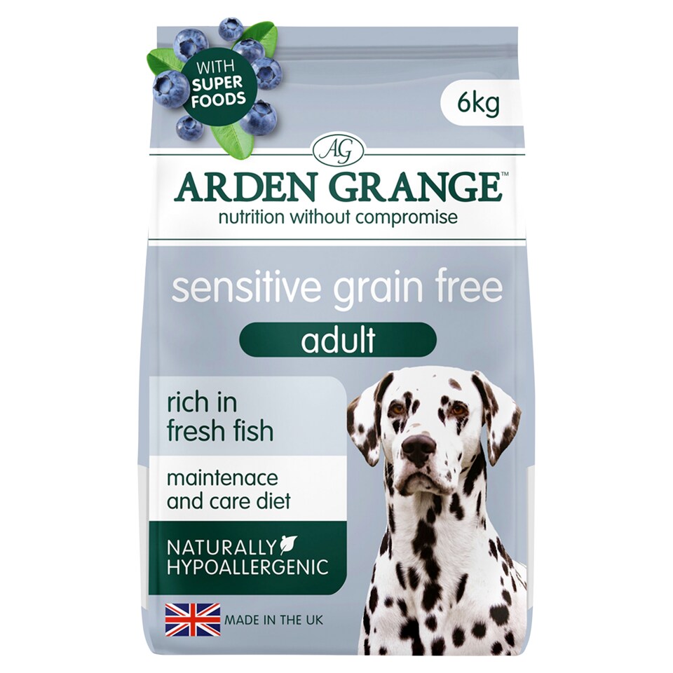 Arden Grange Sensitive Adult Dog Food Grain Free Fresh Ocean White Fish & Potato 6kg