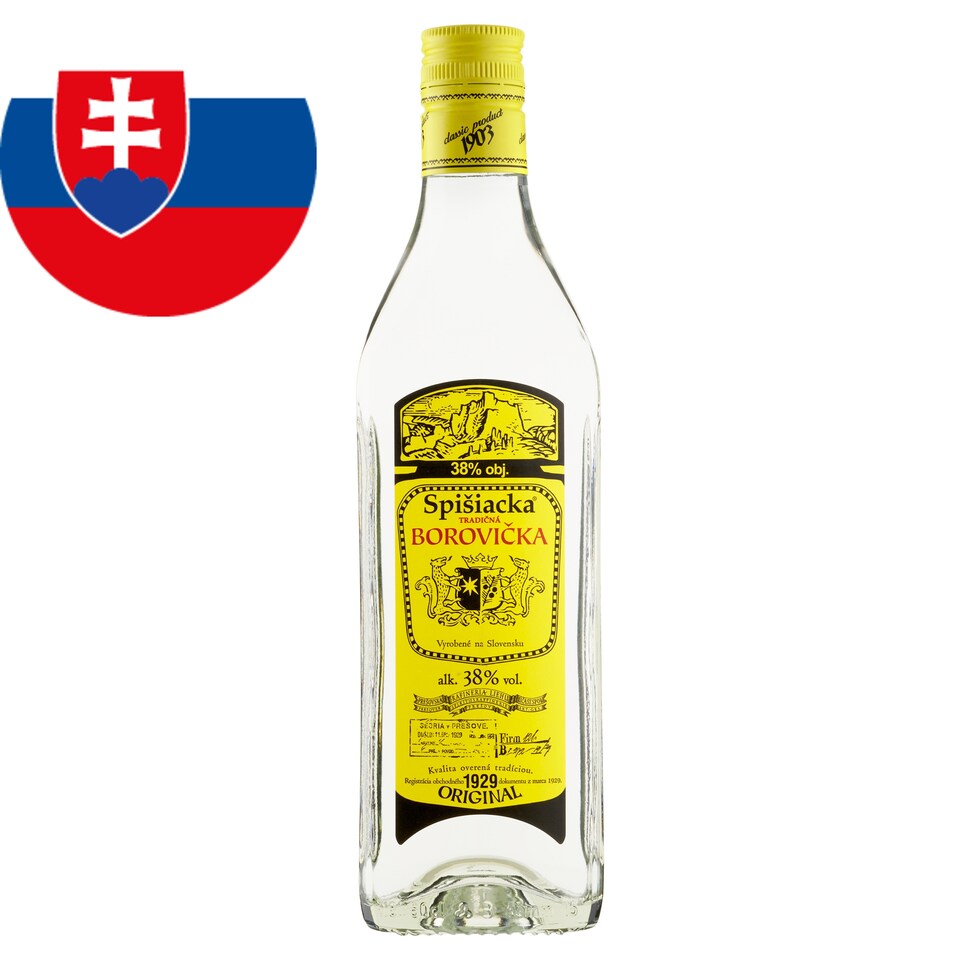 Spišiacka Tradičná borovička 38% 0,5 l