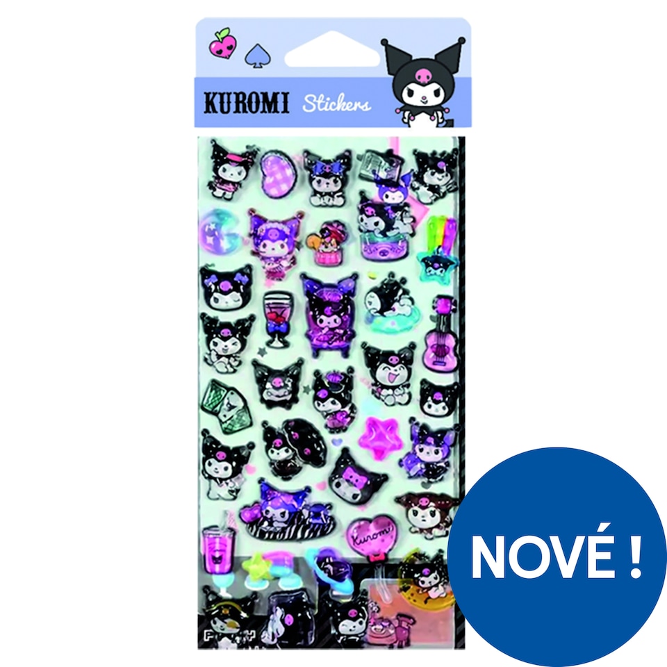 Kuromi Pop Up samolepky