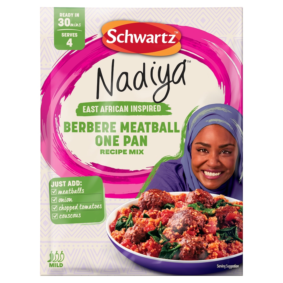 Schwartz Nadiya Berbere Meatball One Pan Recipe Mix 30g