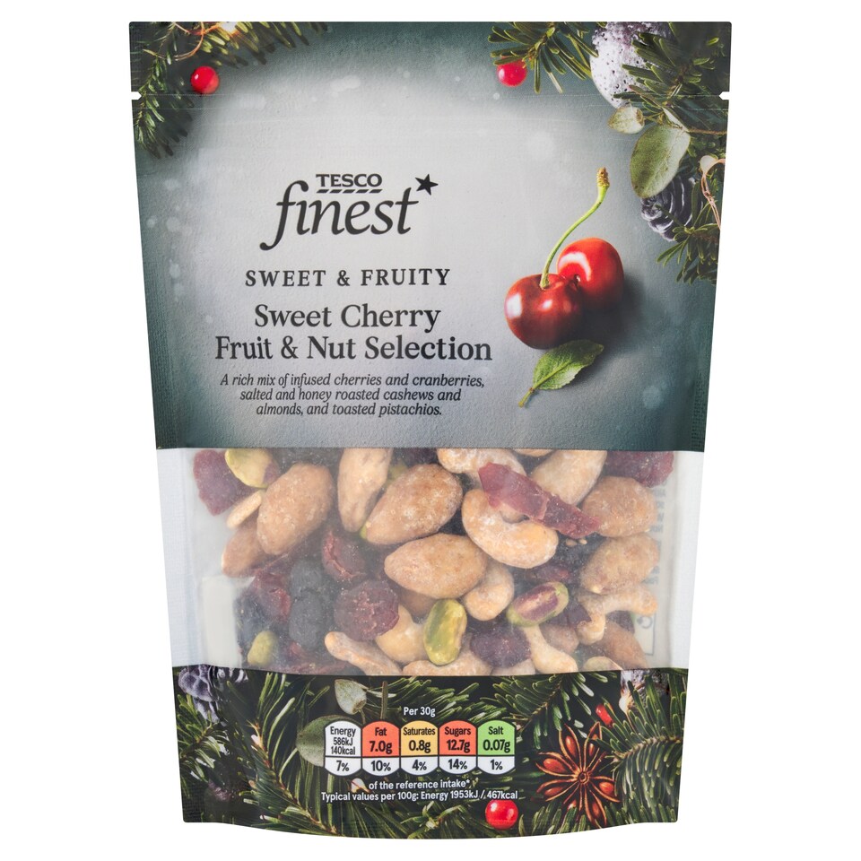 Tesco Finest Sweet Cherry Fruit & Nut Selection 225G