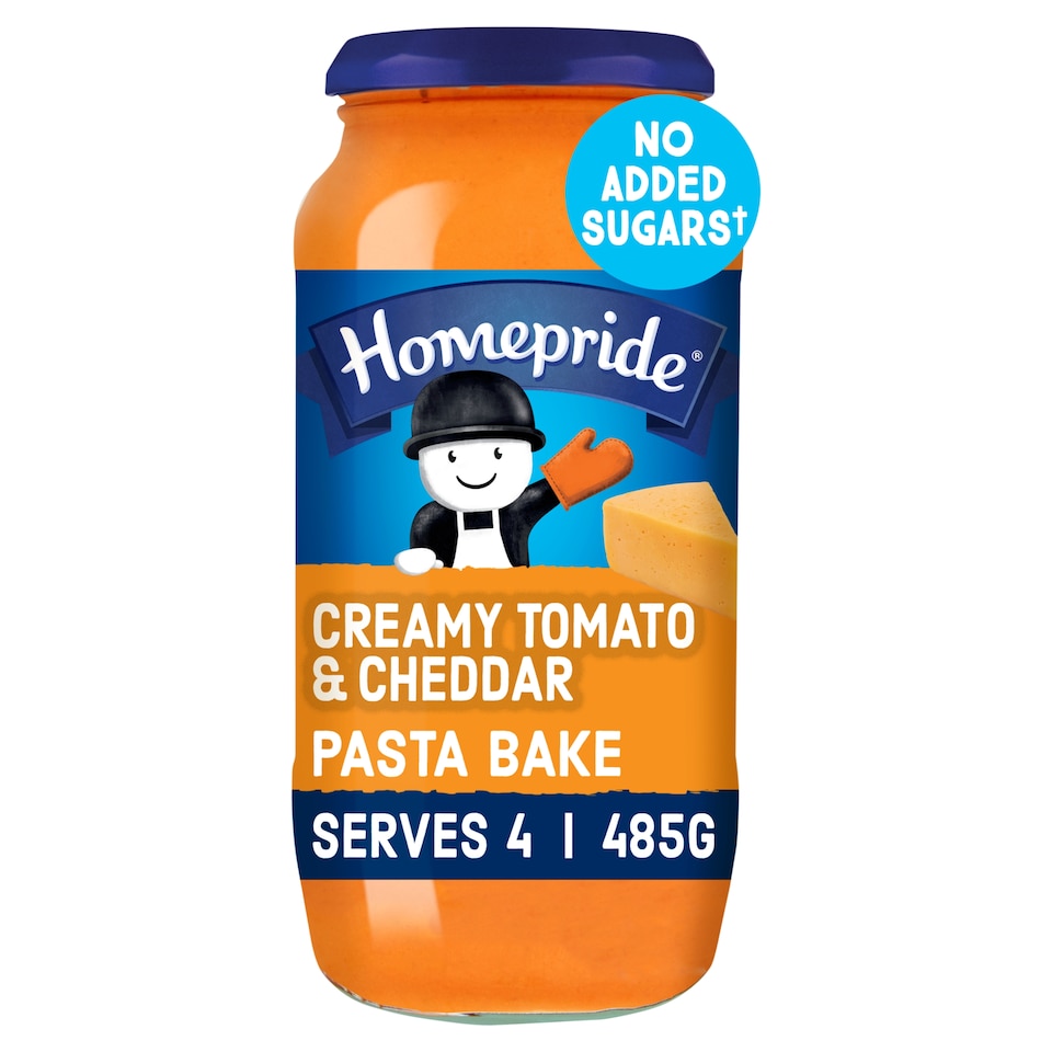 Homepride No Added Sugar Tomato & Cheddar Pasta Bake 485g