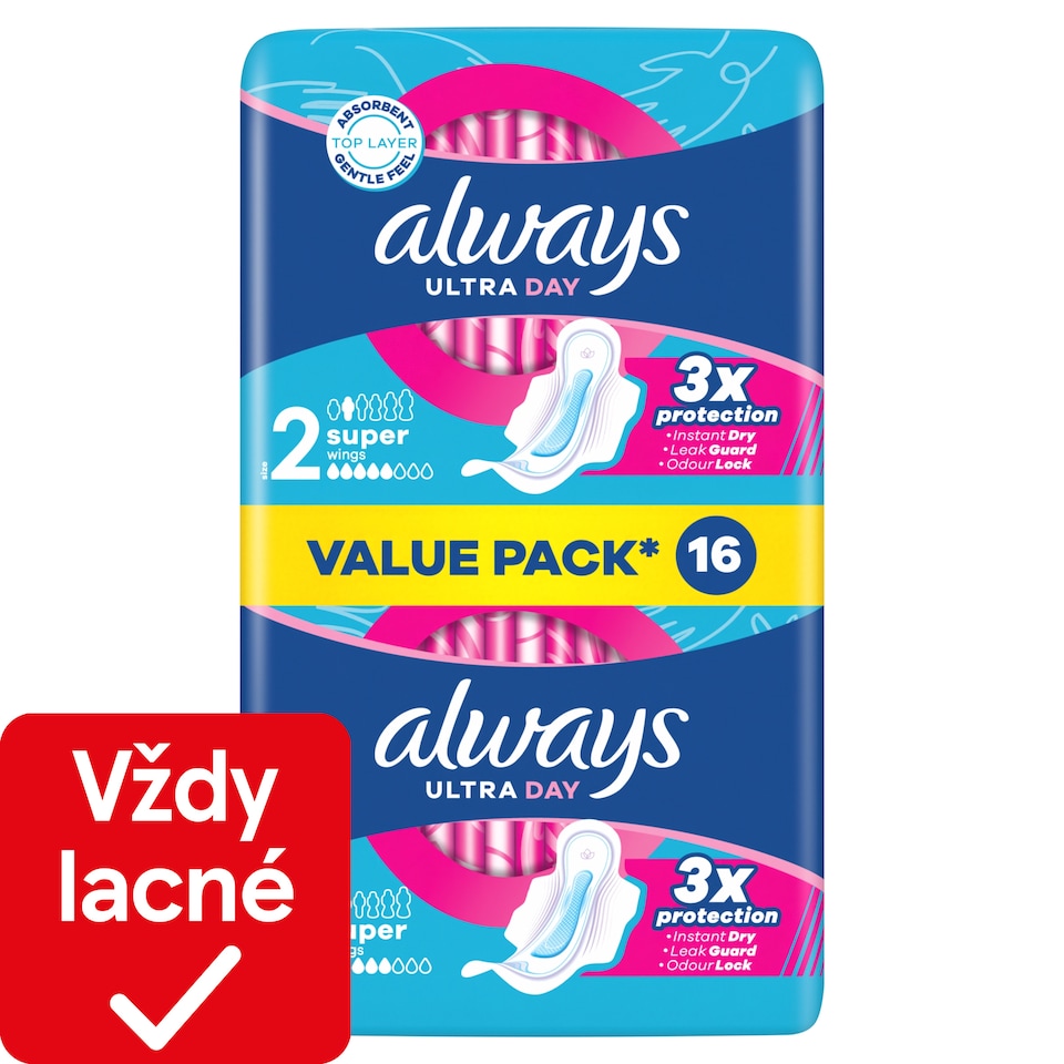 image 1 of Always Ultra Day Sanitary Towels Super (Size 2) Wings x 16 Pads