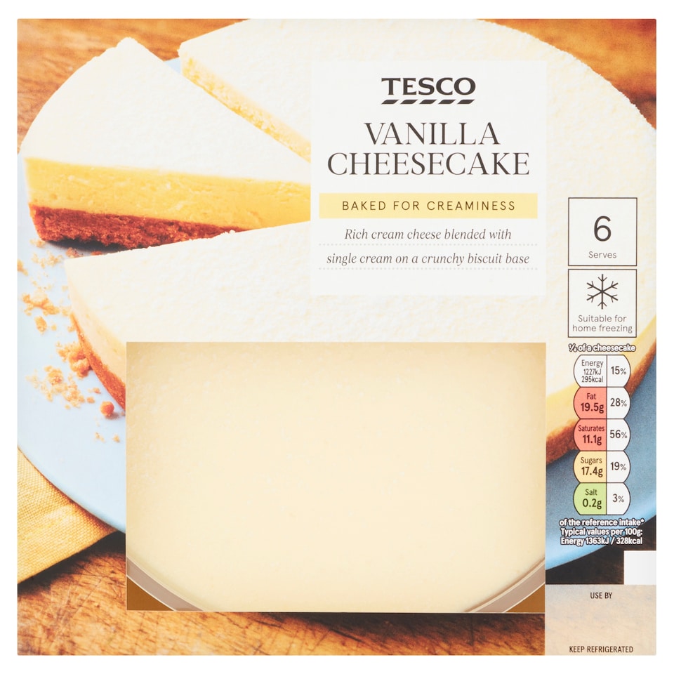 Tesco Vanilla Cheesecake 540G