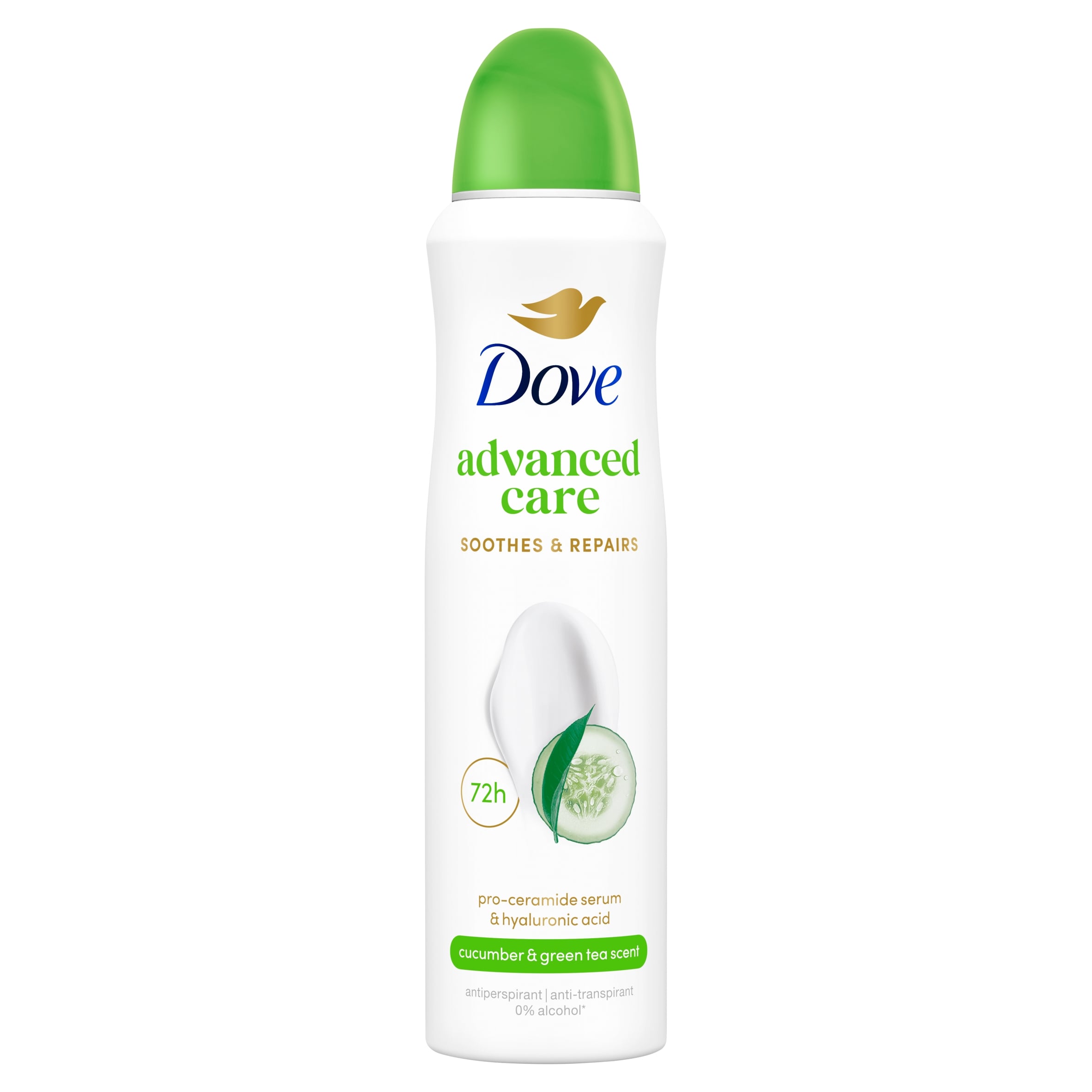 Hungary product data sample: Dove Advanced Care Go Fresh Uborka és Zöld tea illatú női izzadásgátló dezodor 150 ml