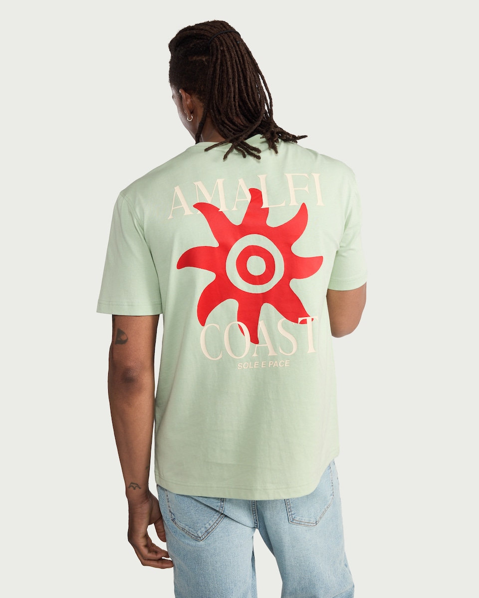 image 1 of F&F Pure Cotton Amalfi T-Shirt in Green