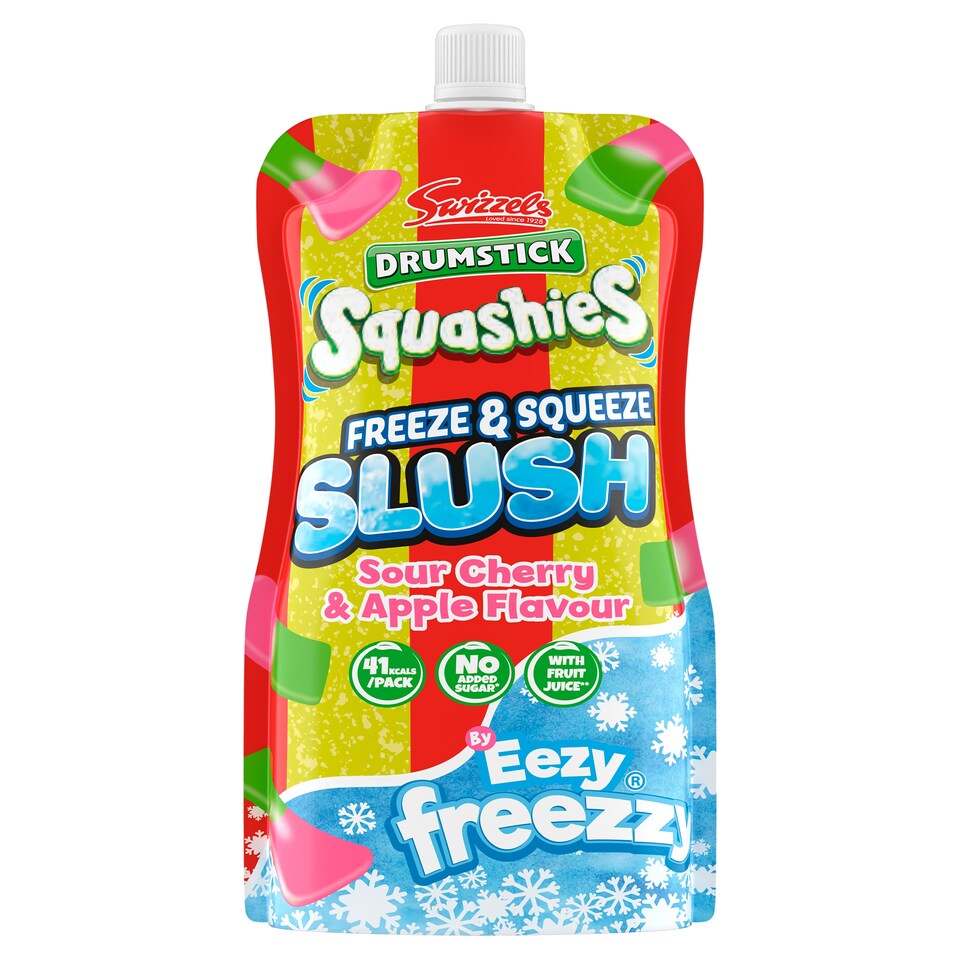 Swizzels Drumstick Squashies Freeze & Squeeze Slush Sour Cherry & Apple 250ml