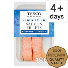 Tesco Steamed Salmon Fillets 180G