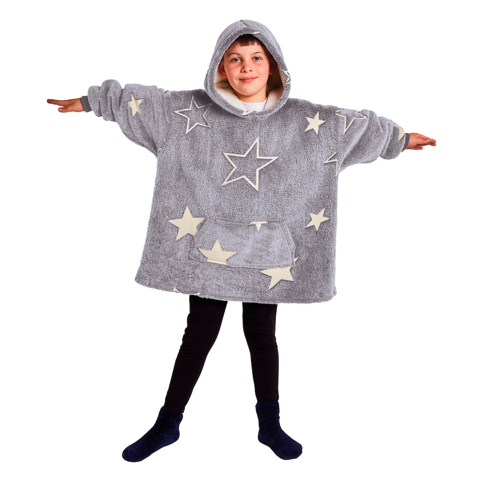 image 1 of Silentnight Silver Kids Glow In the Dark Hoodie