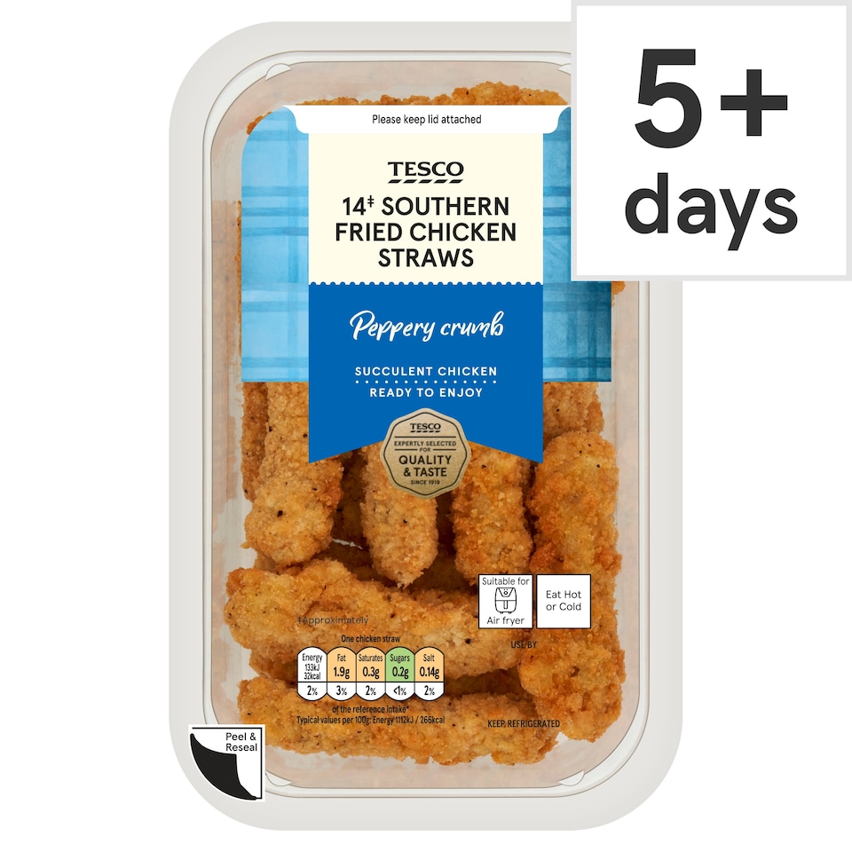 Tesco 14 Southern Fried Chicken Straws 161g