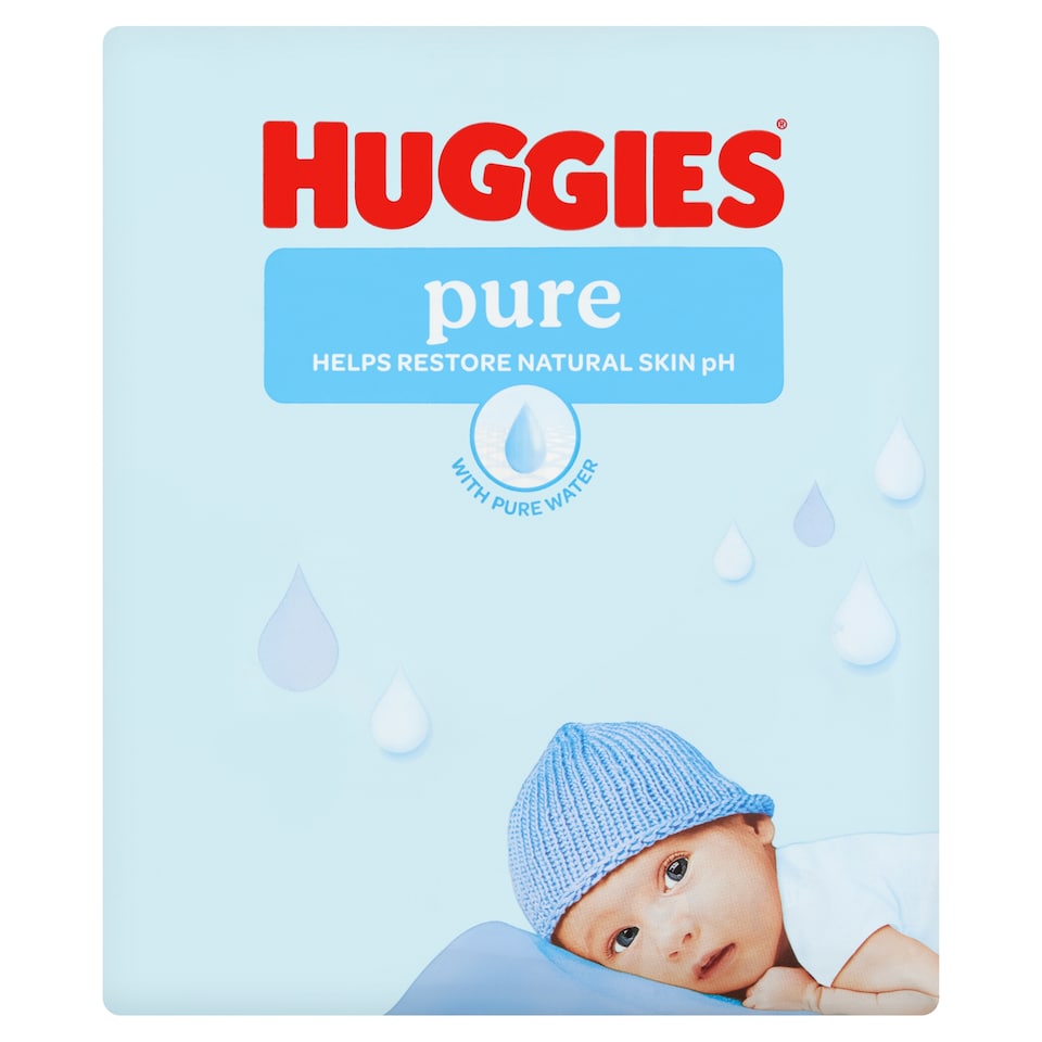 Huggies Pure Baby Wipes 4 x 56 pcs