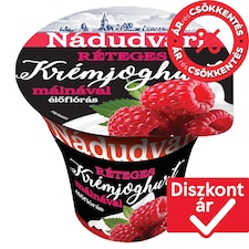 Nádudvari Live Cultures Cream Yogurt with Raspberries 180 g