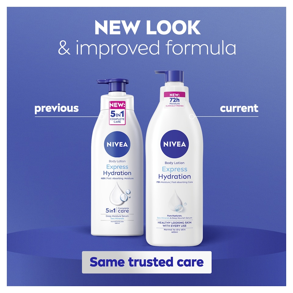 image 1 of NIVEA Express Hydration Body Lotion Normal Skin 400ml