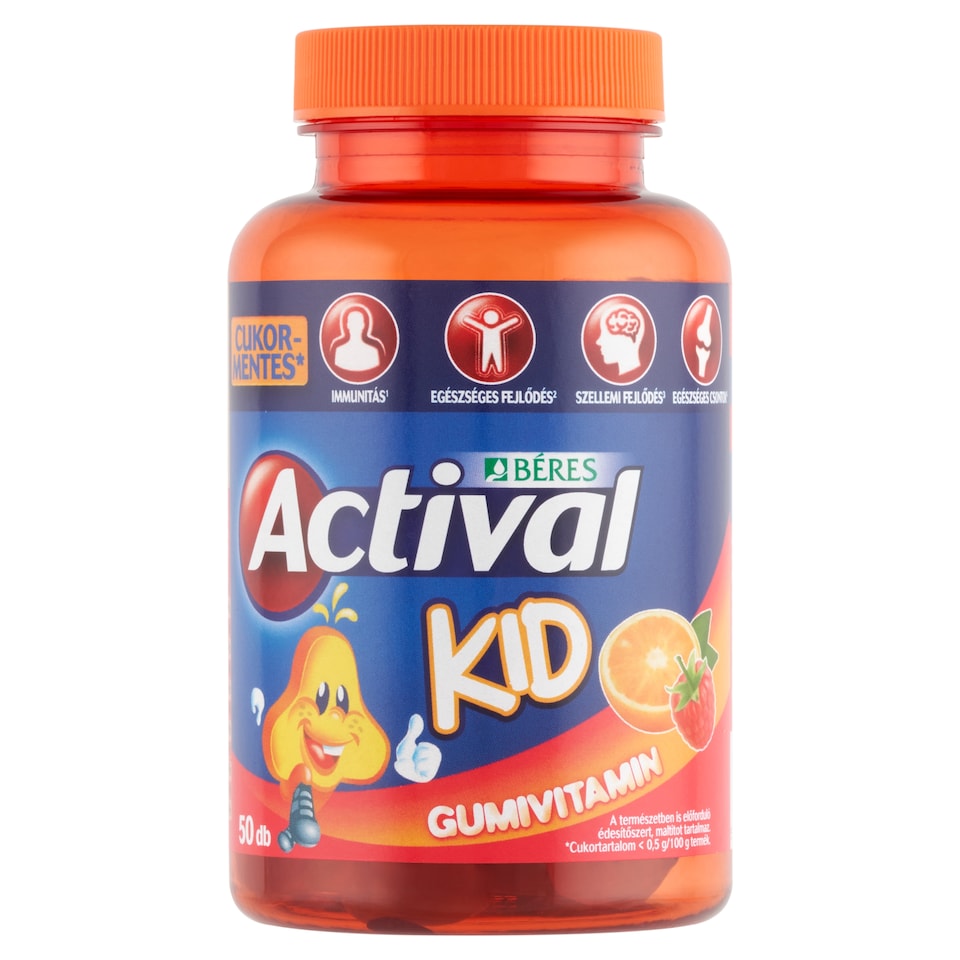 image 1 of Béres Actival Kid Sugar-Free Gum Tablet Food Supplement Multivitamin 50 x 3 g (150 g)