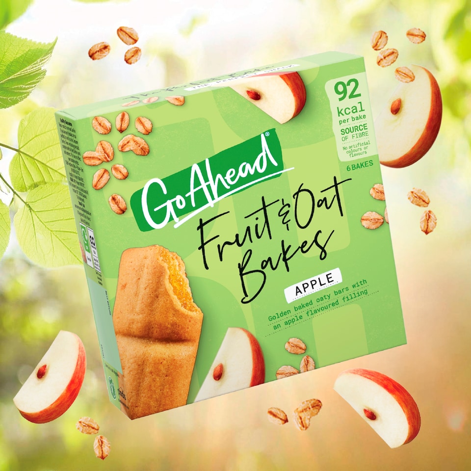 image 1 of GO AHEAD Fruit & Oat Bakes Apple 6 packs 150g