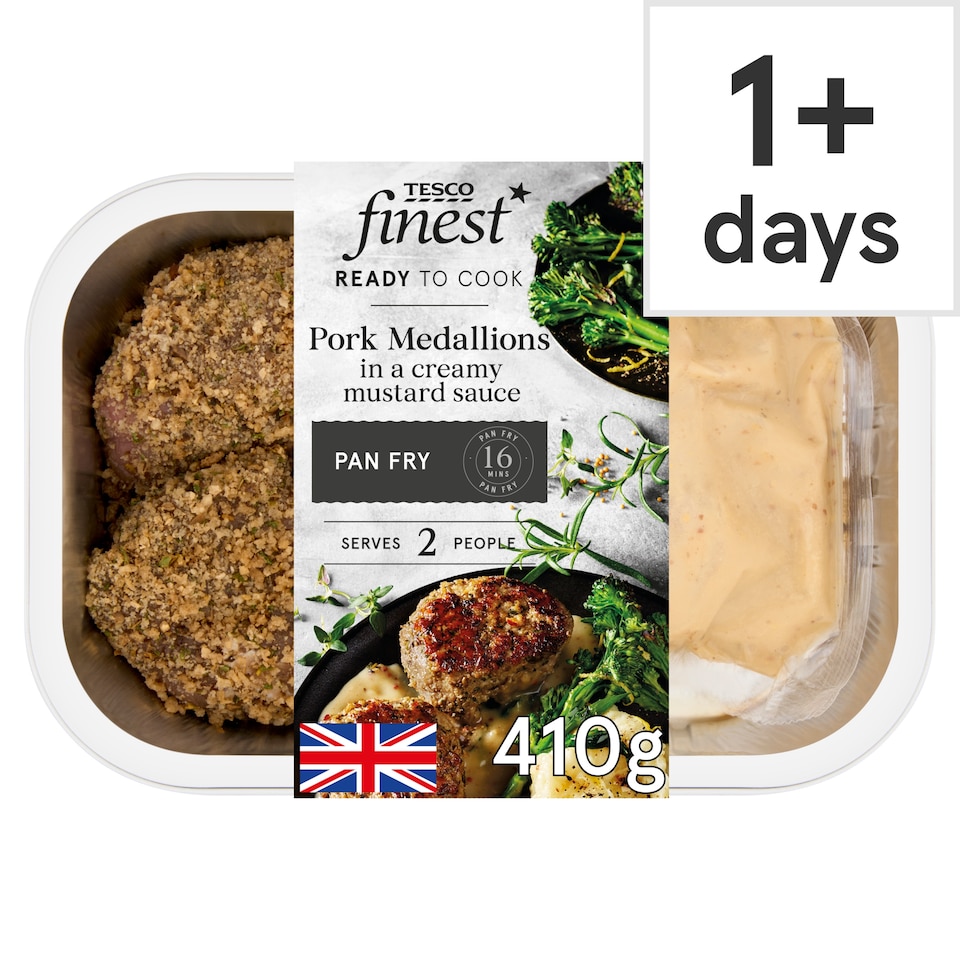 Tesco Finest Pork Fillet Medallions with Creamy Mushroom Sauce 410g 