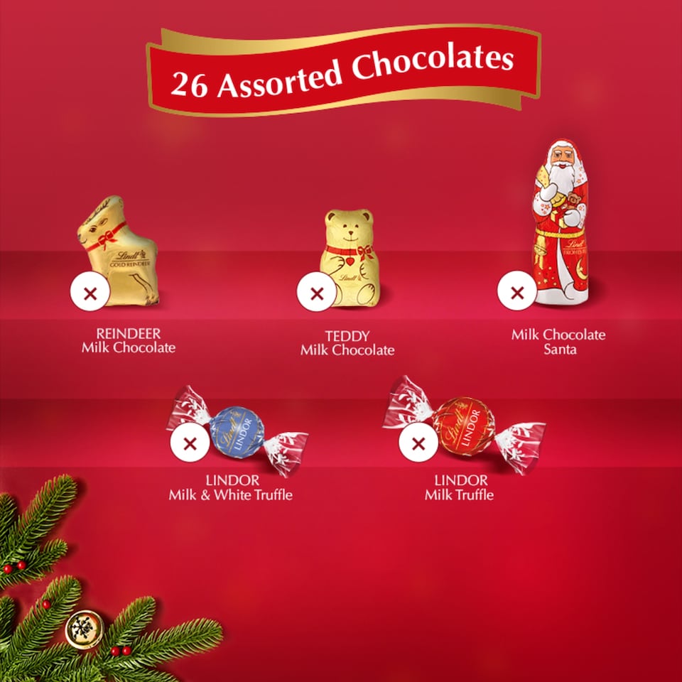 image 1 of Lindt Festive Selection Tin Christmas Chocolate 400G