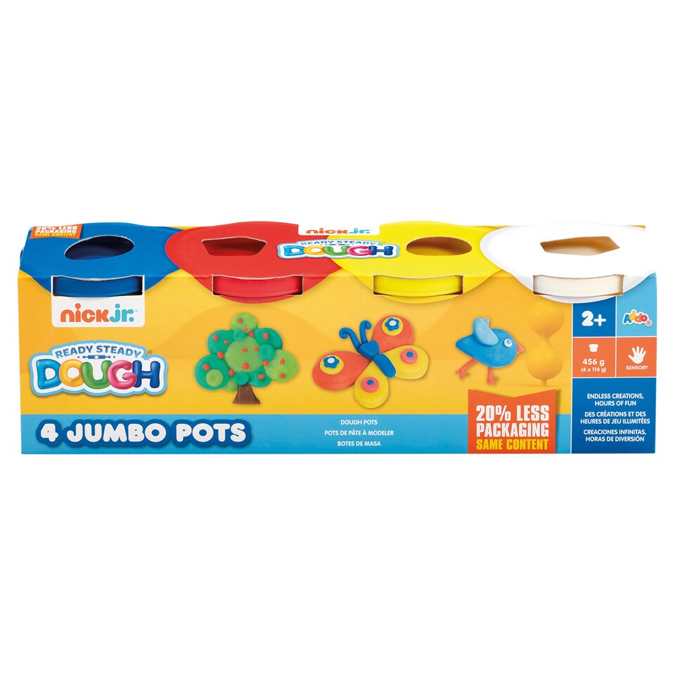 image 1 of Addo Nick Jr. Ready Steady Dough 4 Jumbo Dough Pots 4 x 114 g (456 g)