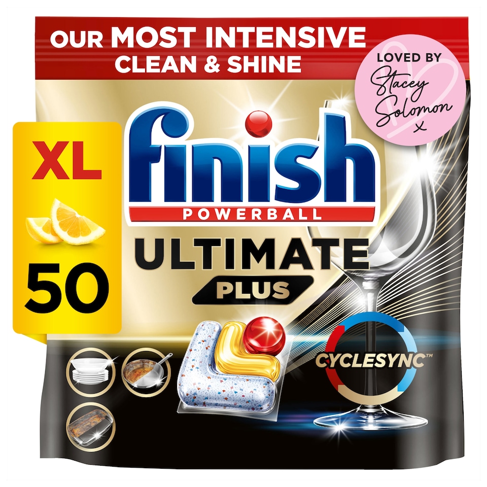 image 1 of Finish Ultimate Plus All In One Lemon 50s Dishwasher Tablets 610g