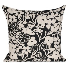 F&F Home Black Floral Cushion 