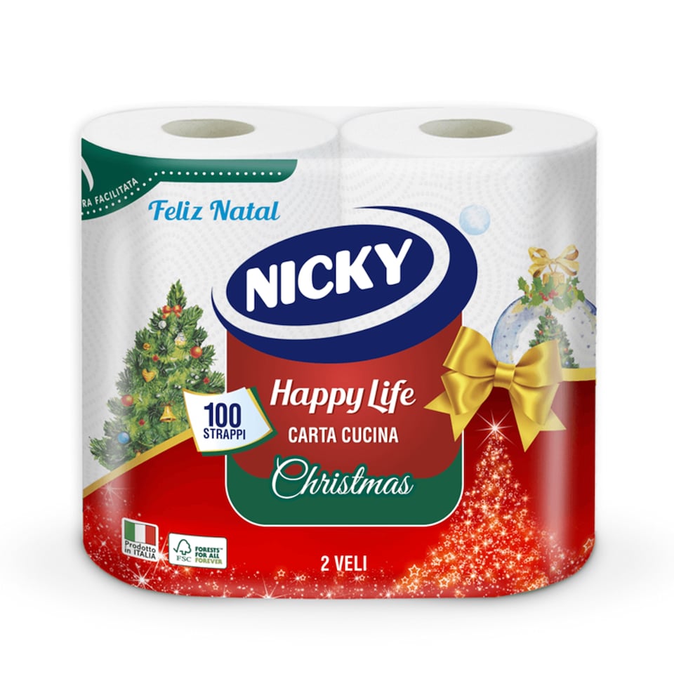 Nicky Happy Life Christmas Kitchen Paper Towel 2 Ply 2 pcs