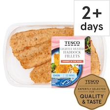 Tesco Lightly Dusted Haddock Fillets 255G