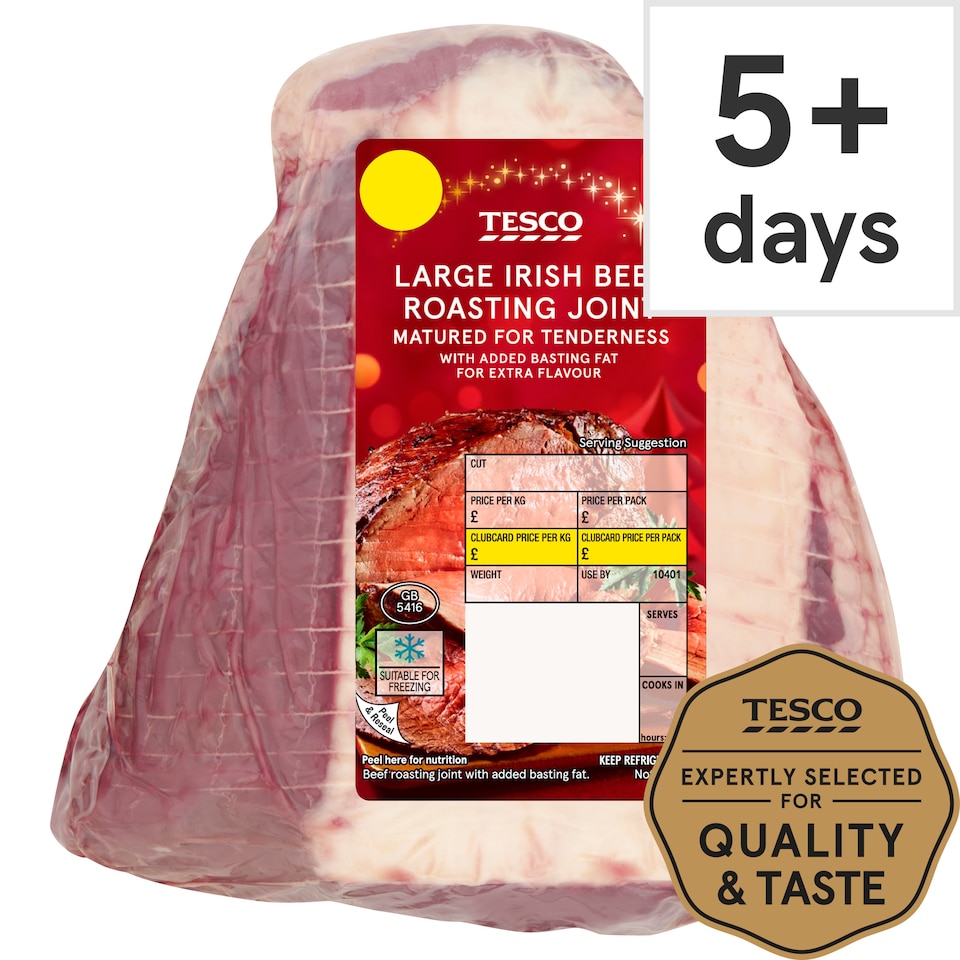 Tesco Large Beef Roasting Joint With Basting Fat