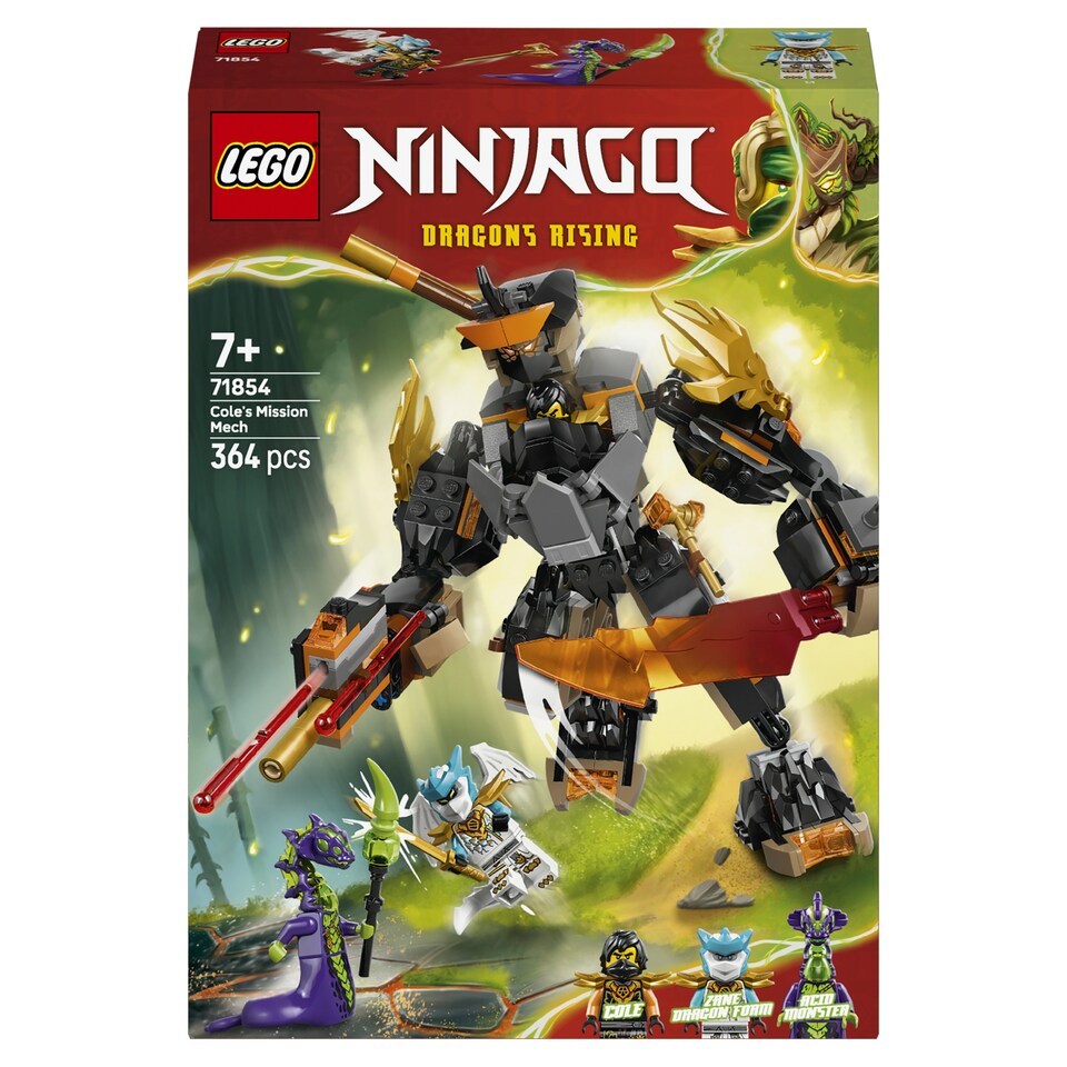 Obrázek 1 pro produkt LEGO NINJAGO 71854 Coleův expediční robot a dračí Zane