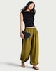 image 3 of The F&F Edit Tie Hem Balloon Trousers in Green