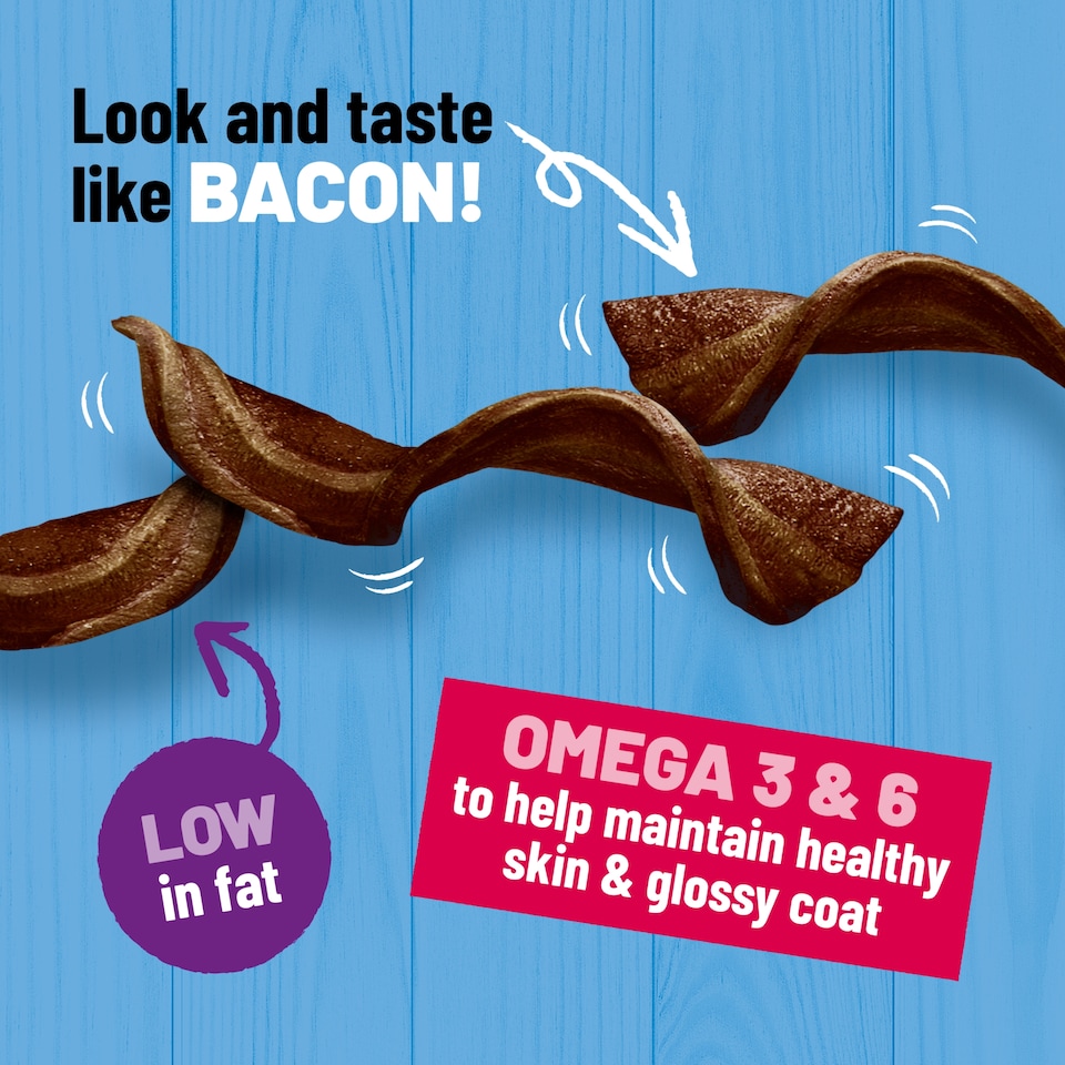 image 1 of Bakers Sizzlers Dog Treats Bacon 90G