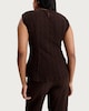 image 3 of F&F Cotton Rich Textured Peplum Hem T-Shirt in Chocolate