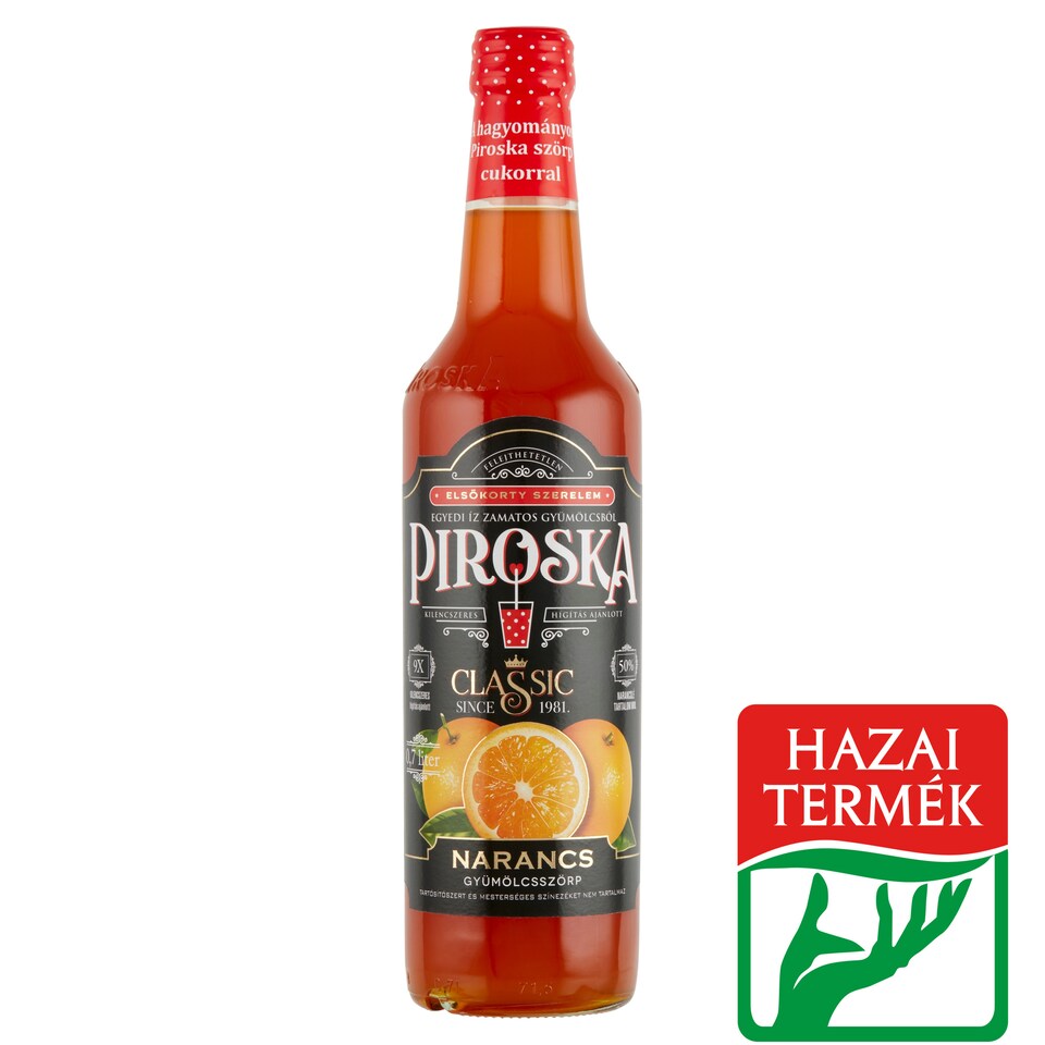 Piroska narancs gyümölcsszörp 0,7 l