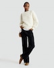 image 2 of F&F Chenille Textured Knitted Crew Neck Jumper in Cream