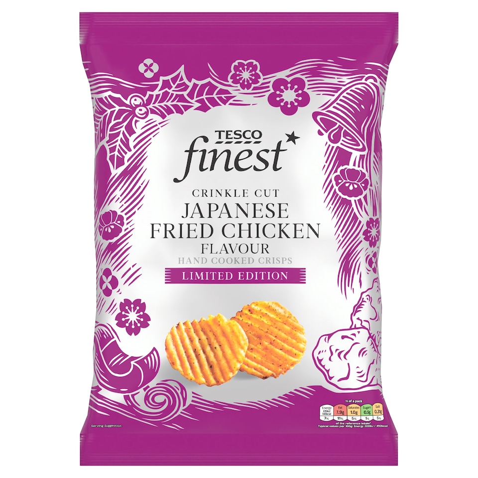 Tesco Finest Japanese Fried Chicken Crinkle Cut Crisps 150g