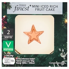 Tesco Finest Mini Iced Rich Fruit Cake 150g