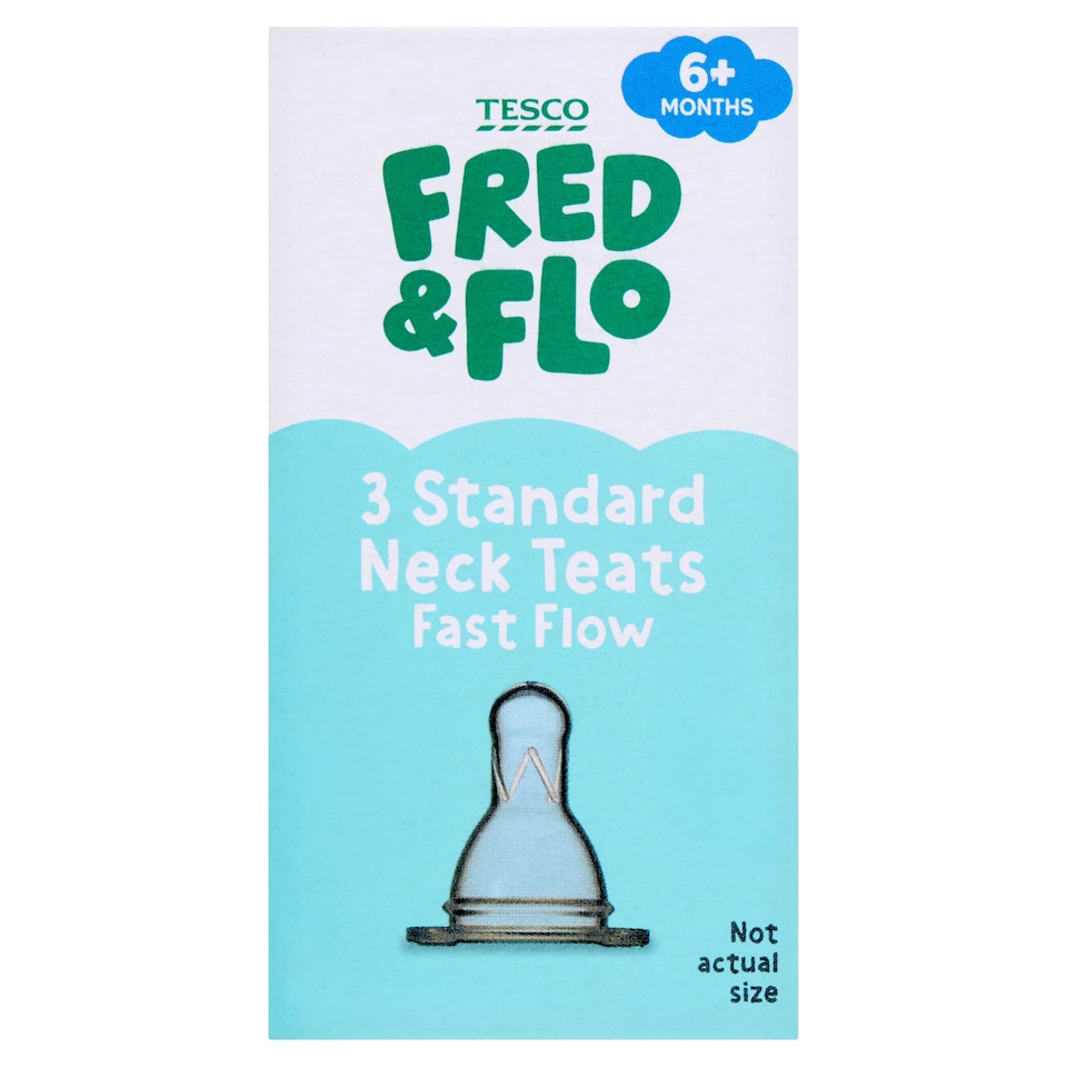 Fred & Flo Standard Neck Teat Fast Flow 3 Pack