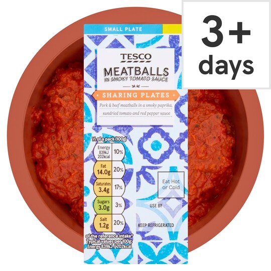 Tesco Meatballs In Smoky Tomato Sauce 200G Tesco Groceries