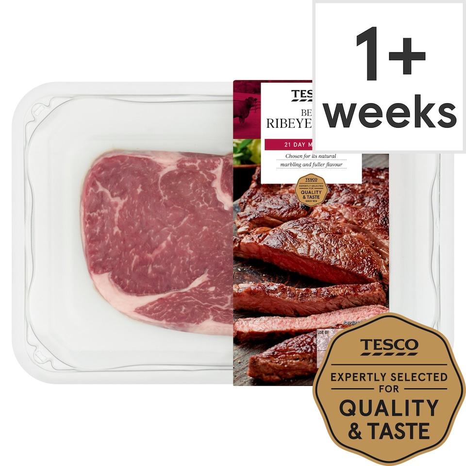 Tesco Beef Ribeye Steak 227G Tesco Groceries