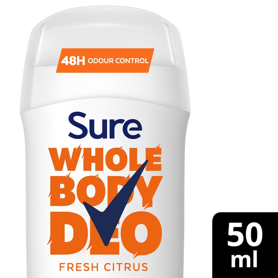 image 1 of Sure Women Fresh Citrus Whole Body Deodorant Stick 48h Odour Control 50ml