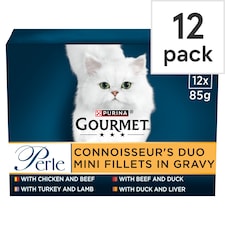 GOURMET Perle Connoisseur's Collection in Gravy Wet Cat Food 12x85g