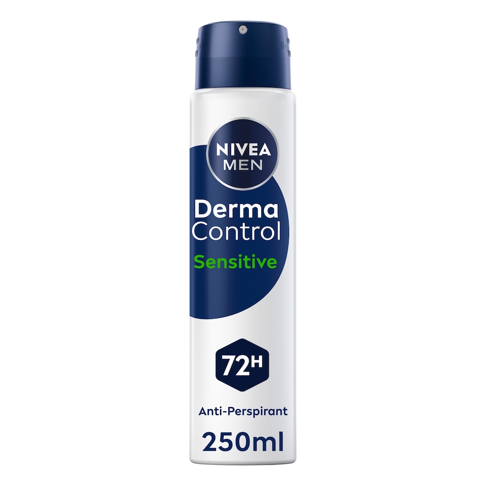 image 1 of NIVEA Men Derma Control Sensitive 72hr Anti Perspirant Deodorant Spray 250ml
