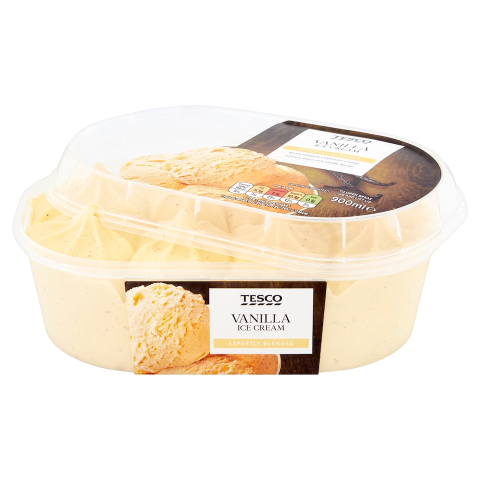 image 1 of Tesco Vanilla Ice Cream 900Ml
