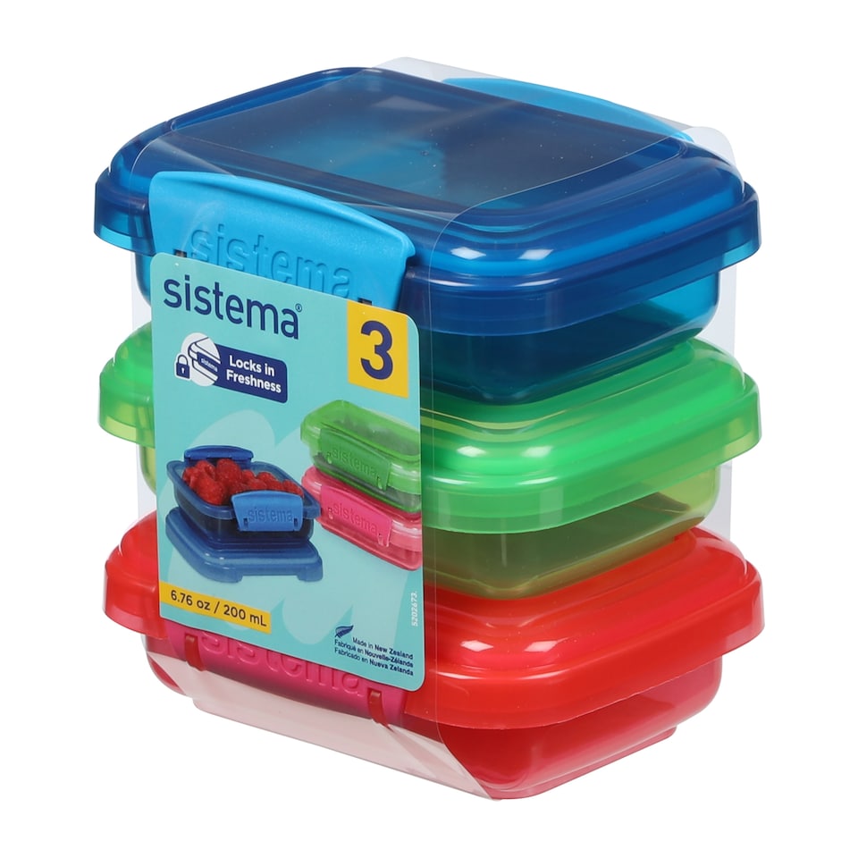 image 1 of Sistema Rectangular Lunch Boxes 3 Pack