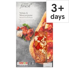 Tesco Finest Nduja And Mascarpone Wood Fired Pizza 233G