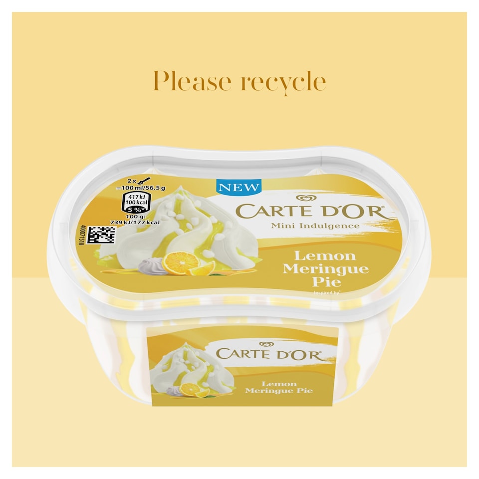 image 1 of Carte D'Or Mini Lemon Meringue Pie Ice Cream 200ml